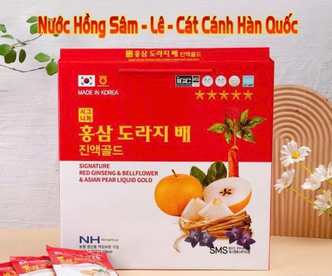 Nước Uống Hồng Sâm Lê Hoa Chuông Hàn Quốc hộp 70ml * 30 gói - Ảnh 4