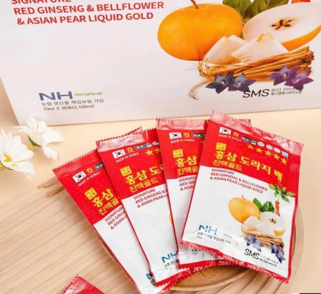 Nước Uống Hồng Sâm Lê Hoa Chuông Hàn Quốc hộp 70ml * 30 gói - Ảnh 3