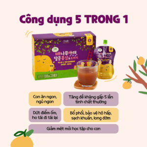 HỒNG SÂM LÊ HOA CHUÔNG CHO TRẺ EM 𝐊𝐢𝐦'𝐬 𝐑𝐞𝐝 𝐆𝐢𝐧𝐬𝐞𝐧𝐠 (30 gói x 60ml)