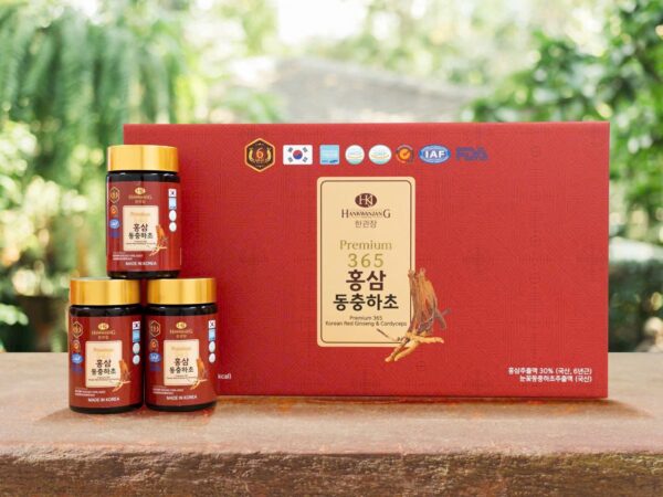 CHIẾT XUẤT HỒNG SÂM HÀN QUỐC & ĐÔNG TRÙNG HẠ THẢO 365 KOREAN RED GINSENG & CORDYCEPS GOLD Hộp 4 lọ x 250gr - Ảnh 4