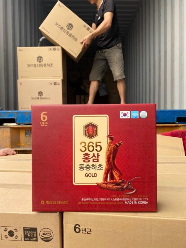 CHIẾT XUẤT HỒNG SÂM HÀN QUỐC & ĐÔNG TRÙNG HẠ THẢO 365 KOREAN RED GINSENG & CORDYCEPS GOLD Hộp 2 lọ x 250gr - Ảnh 2