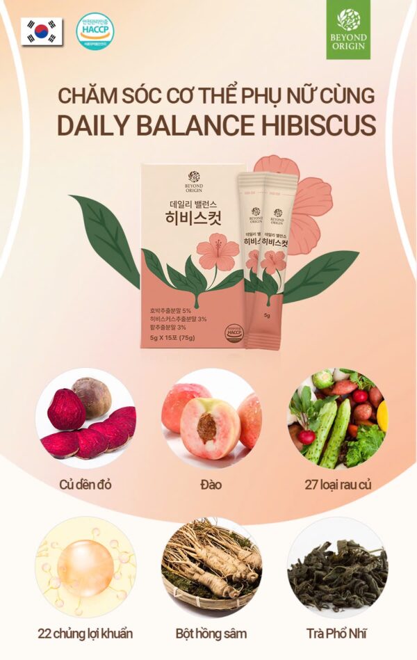 [Beyond] Trà Thanh Lọc Giảm Cân Hibiscus Daily Balance - Ảnh 3