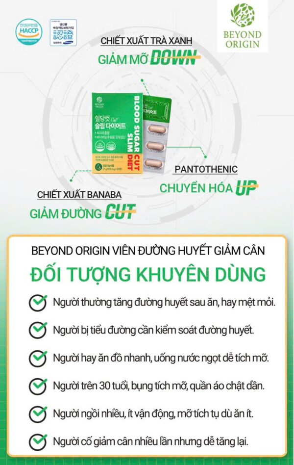 [Beyond Origin] Viên Giảm Cân Kiểm Soát Đường Huyết - Ảnh 4