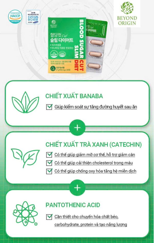 [Beyond Origin] Viên Giảm Cân Kiểm Soát Đường Huyết - Ảnh 2