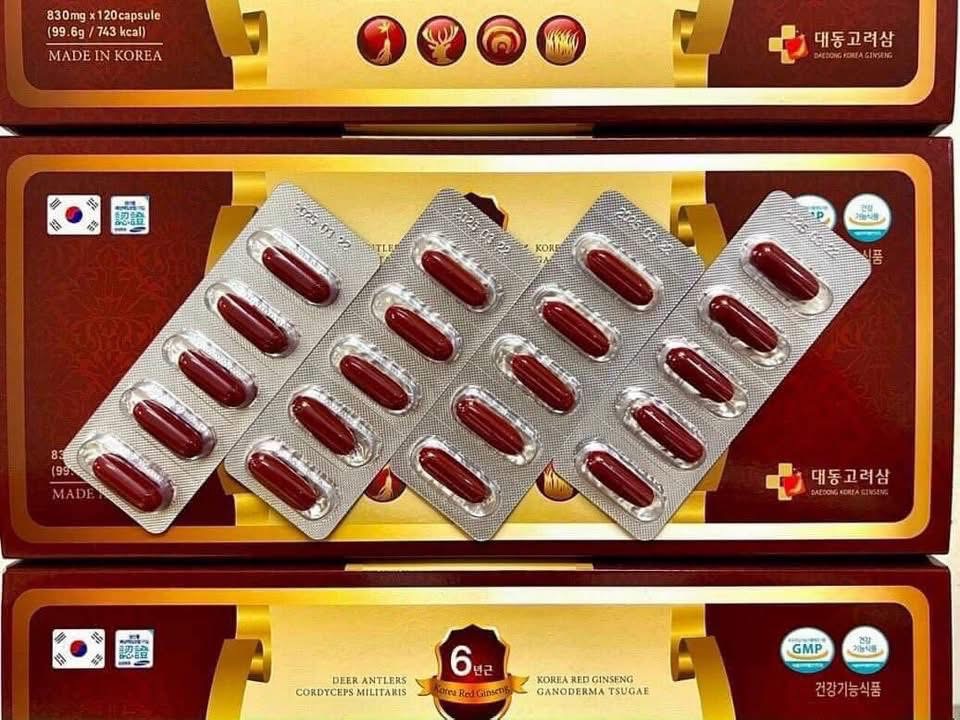VIÊN Bổ Tổng Hợp Sâm Nhung Đông Trùng Daedong KOREA - Ảnh 5