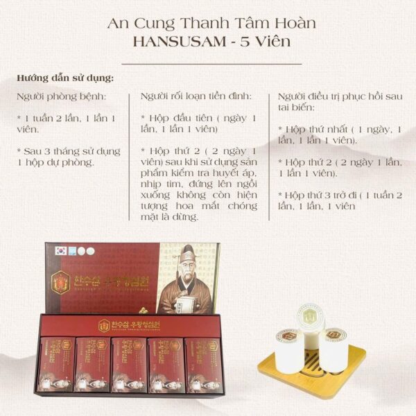 An Cung Ngưu Hoàn HANSUSAM 5 VIÊN - Ảnh 8