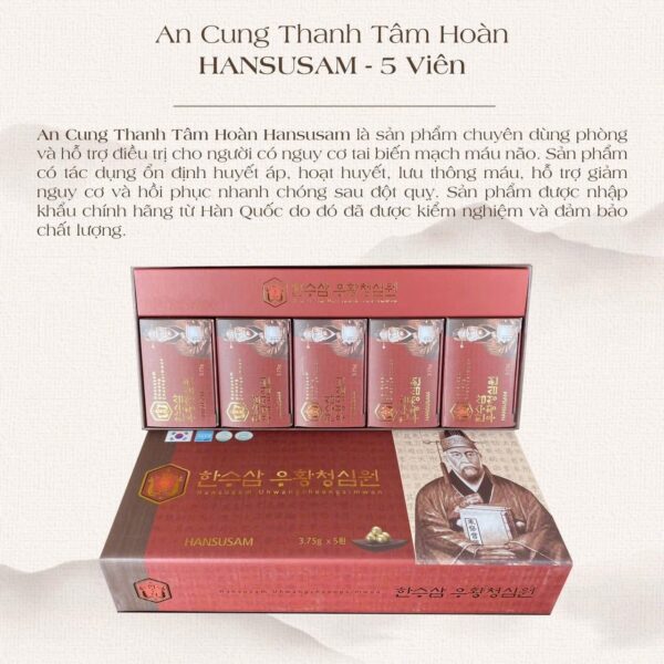 An Cung Ngưu Hoàn HANSUSAM 5 VIÊN - Ảnh 6