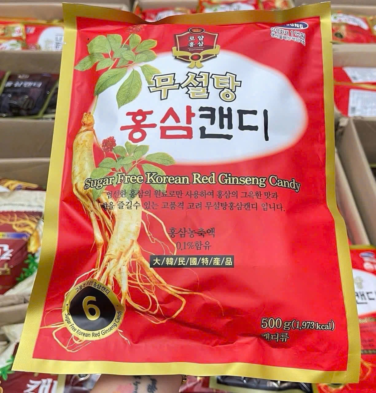 Kẹo hồng sâm free suger túi 500gr - Ảnh 9