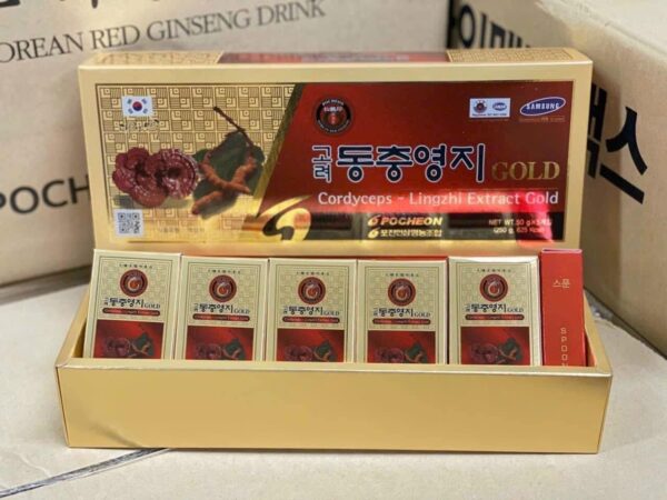 Cao Linh Chi Đông Trùng Hạ Thảo Pocheon Hàn Quốc Hộp 5 lọ x 50gr - Ảnh 5