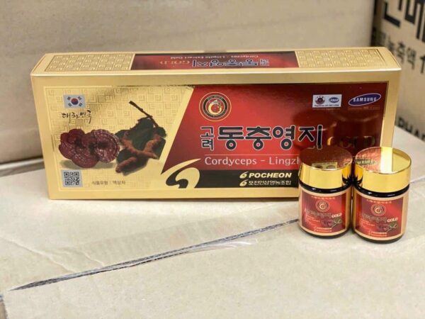 Cao Linh Chi Đông Trùng Hạ Thảo Pocheon Hàn Quốc Hộp 5 lọ x 50gr - Ảnh 2