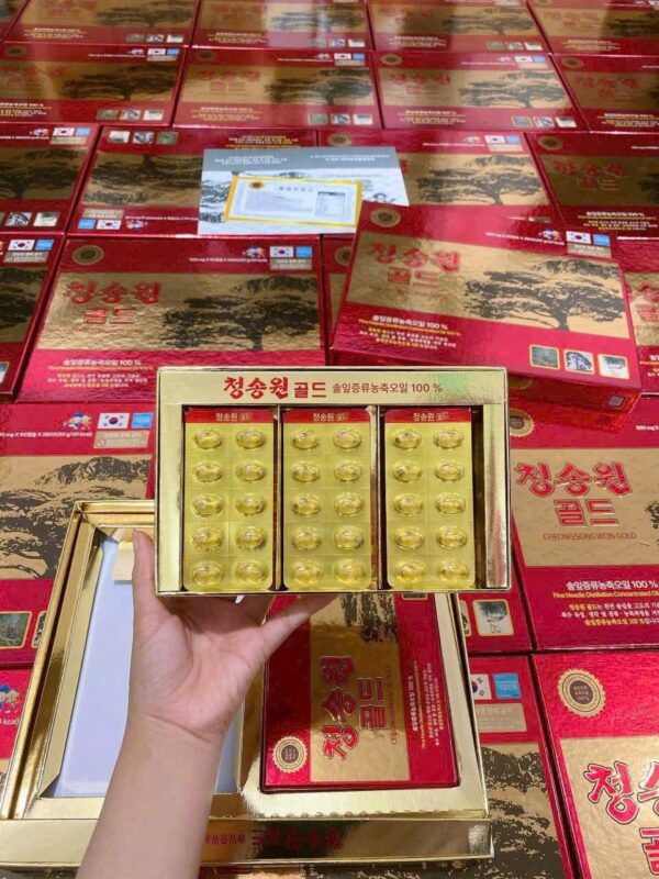 Tinh dầu thông đỏ Cheong Song Won Gold Samsung Hàn Quốc 180 viên - Ảnh 2