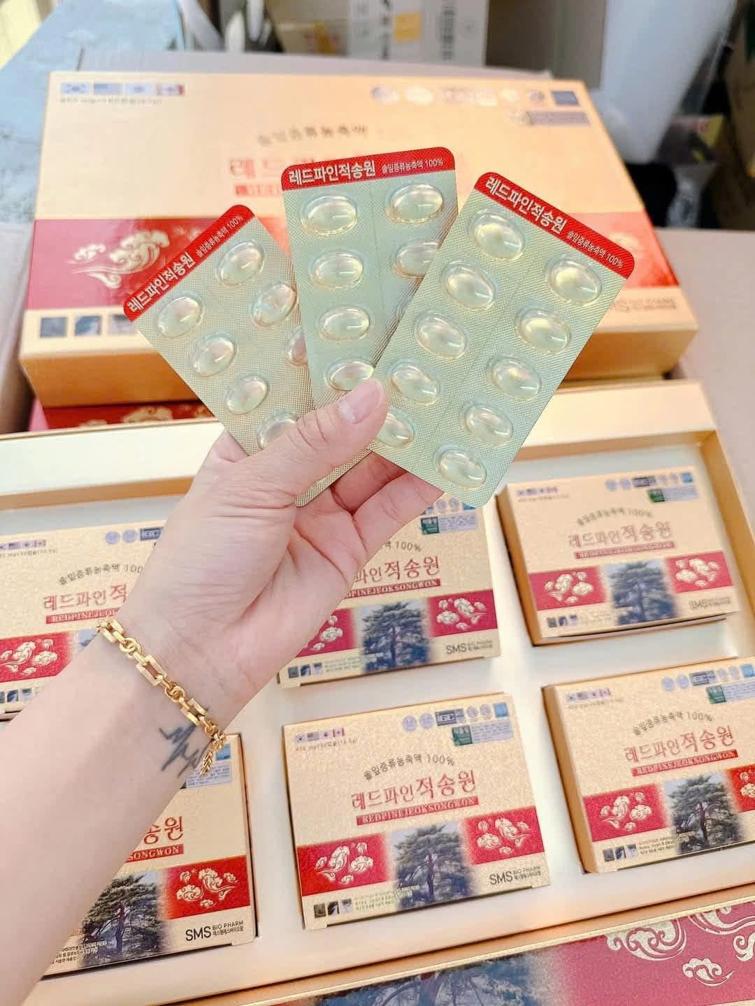 Tinh dầu thông đỏ chính phủ Samsung Red pine Jeok Song won 180 Viên - Ảnh 6