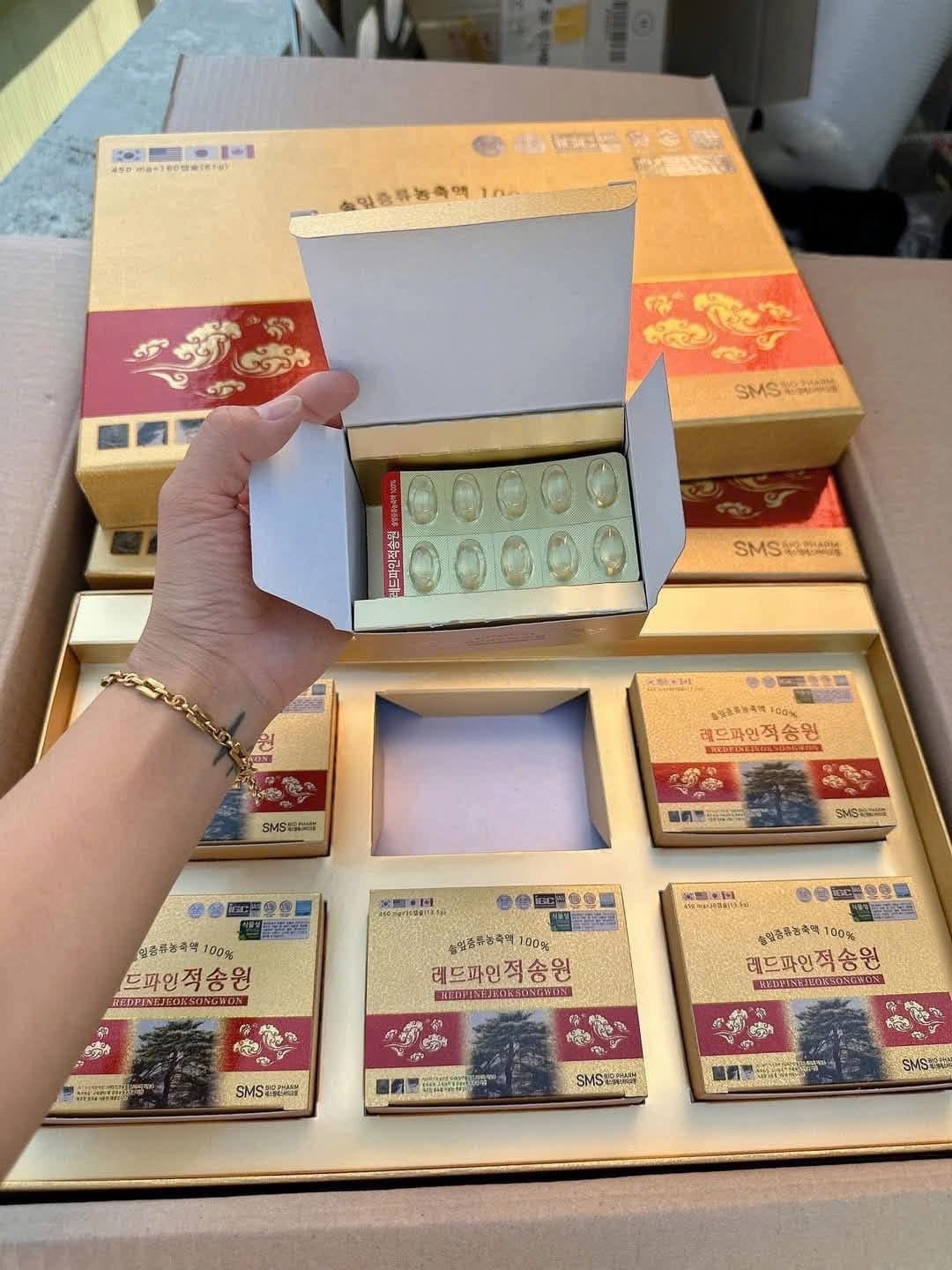 Tinh dầu thông đỏ chính phủ Samsung Red pine Jeok Song won 180 Viên - Ảnh 5