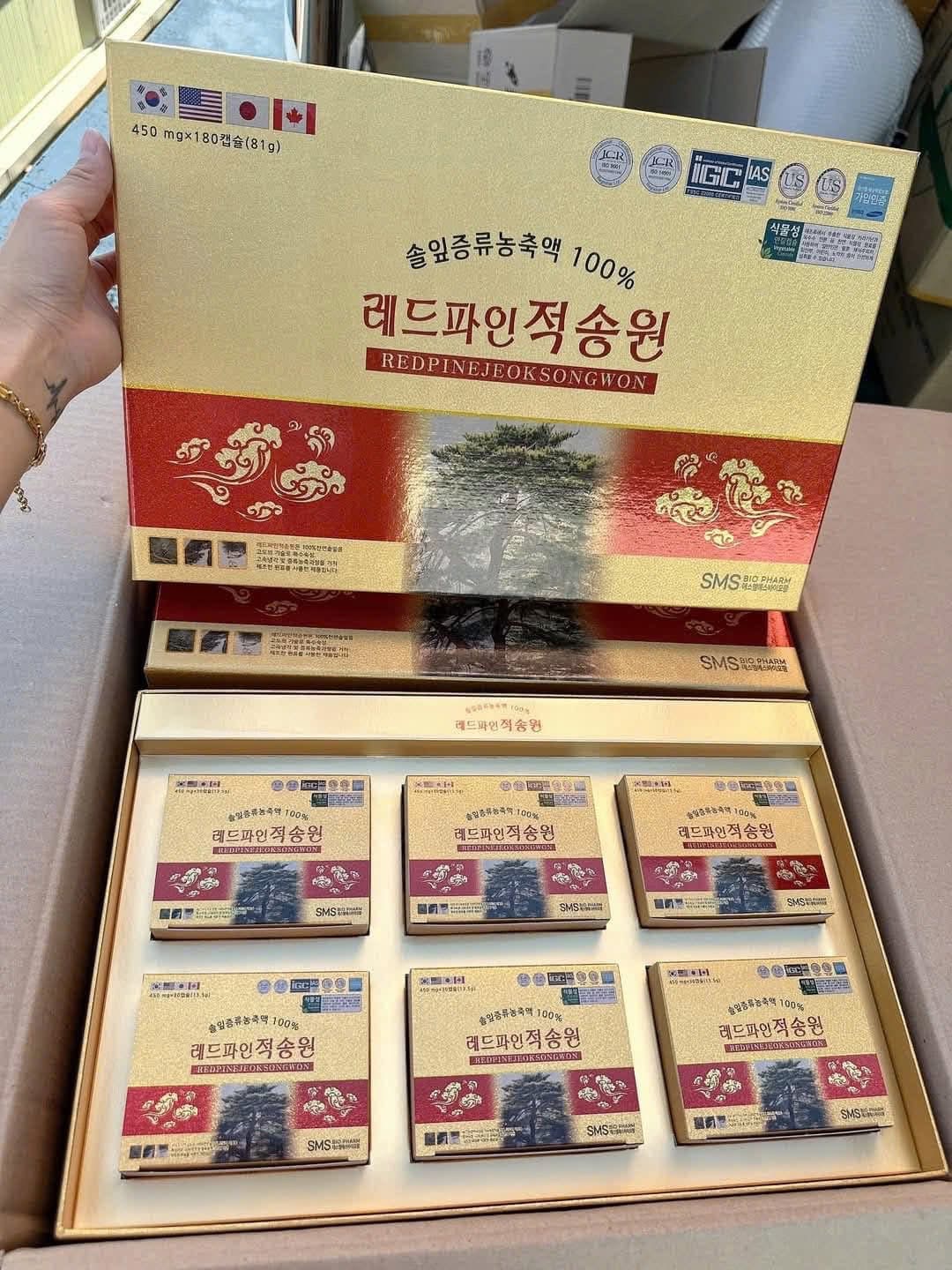 Tinh dầu thông đỏ chính phủ Samsung Red pine Jeok Song won 180 Viên - Ảnh 4