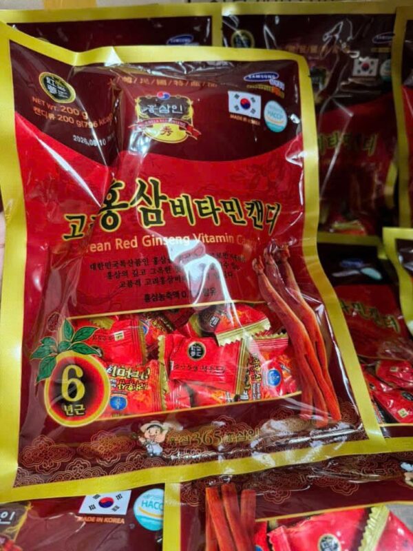 Kẹo hồng sâm cứng 200gr vitamin Hàn Quốc - Ảnh 3