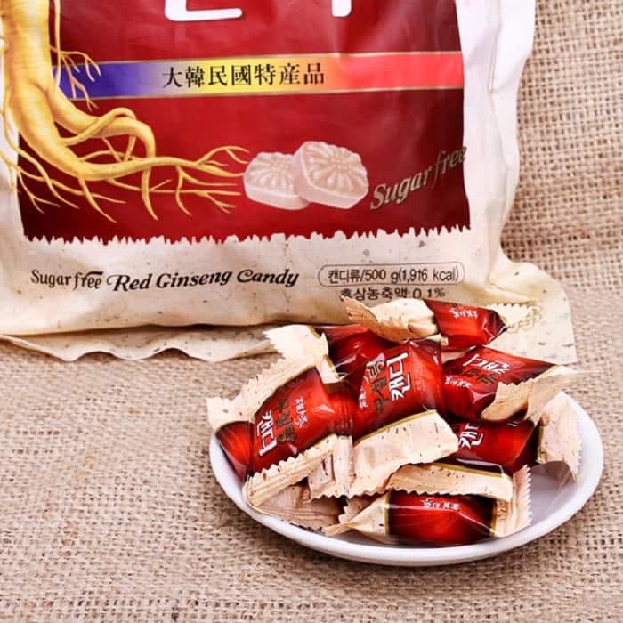 Kẹo hồng sâm free suger túi 500gr - Ảnh 4