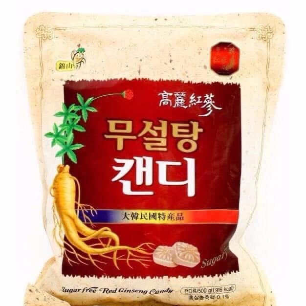 Kẹo hồng sâm free suger túi 500gr - Ảnh 2