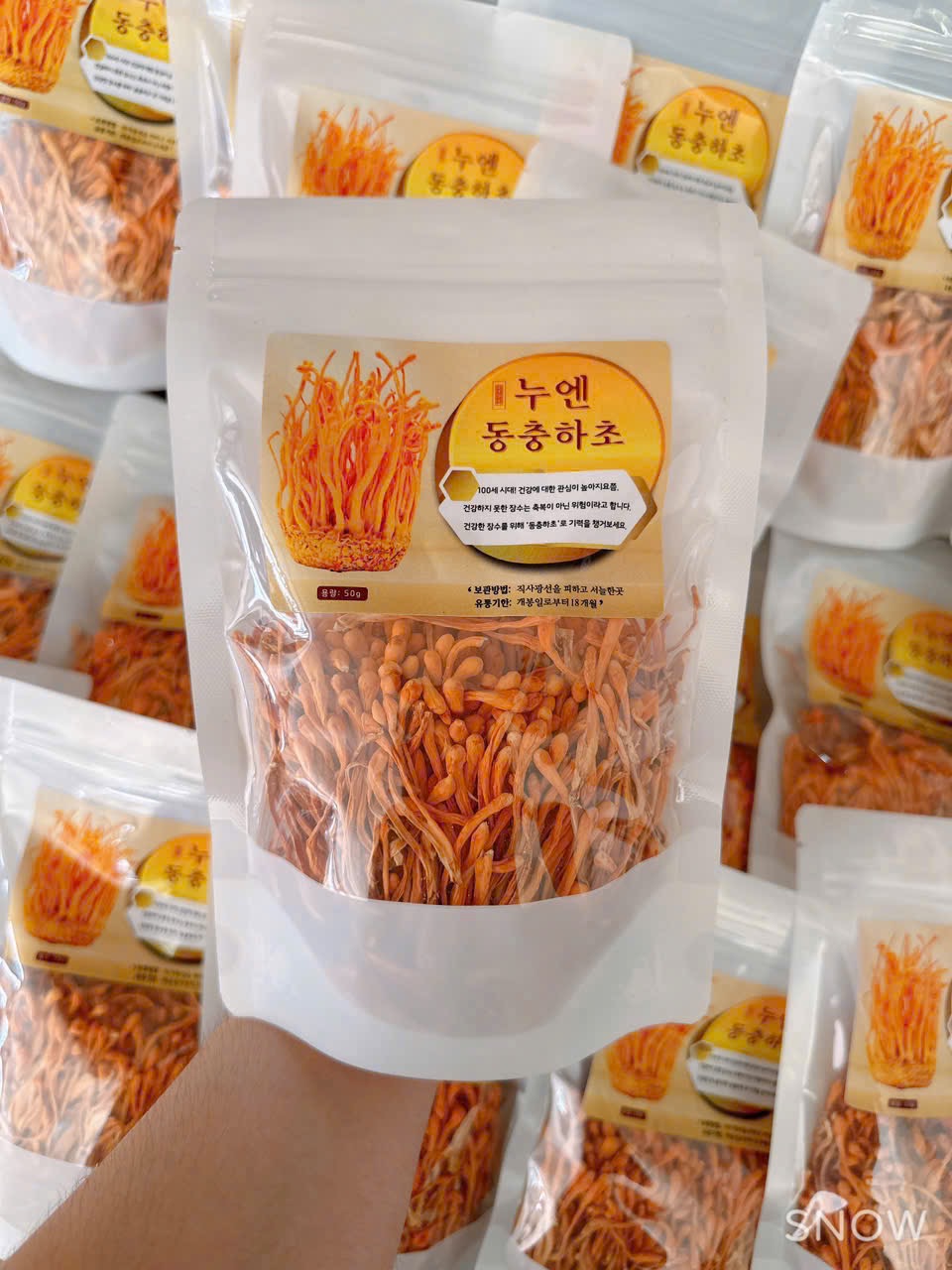 Hoa đông trùng hạ thảo 50gr dạng túi Hàn Quốc - Ảnh 4