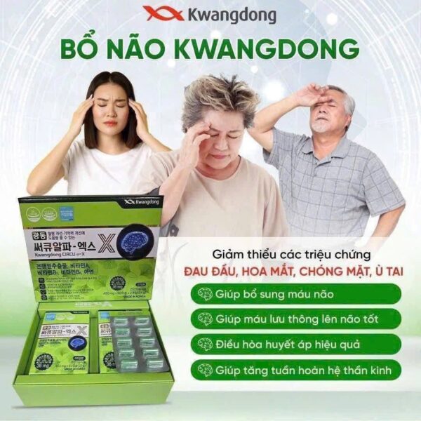 Bổ Não Lá Ngân Hạnh Kwangdong Circu Α-X Hộp 120 Viên Hàn Quốc - Ảnh 7