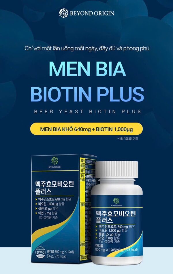 VIÊN UỐNG MEN BIA BIOTIN PLUS BEYOND ORIGIN – GIẢM RỤNG, KÍCH THÍCH MỌC TÓC, ĐẸP DA & MÓNG - Ảnh 6