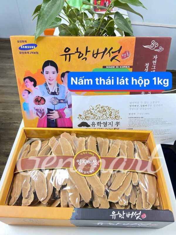 NẤM LINH CHI THÁI LÁT 1KG TÚI VÀNG Uhak KOREA - HÀN QUỐC - Ảnh 5