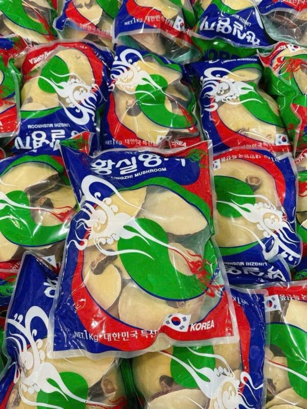 NẤM LINH CHI BÁN NGUYỆT TÚI XANH 1kg hàn quốc - Ảnh 4