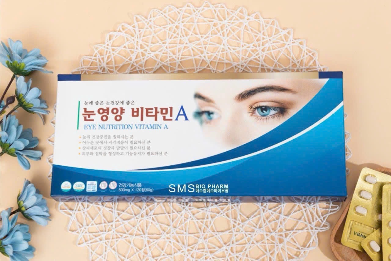 Viên Bổ Mắt Vitamin A Sms Bio pharm 120 Viên Của Hàn Quốc