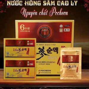 NƯỚC HỒNG SÂM POCHEON NGUYÊN CHẤT 100% – HỘP 30 GÓI