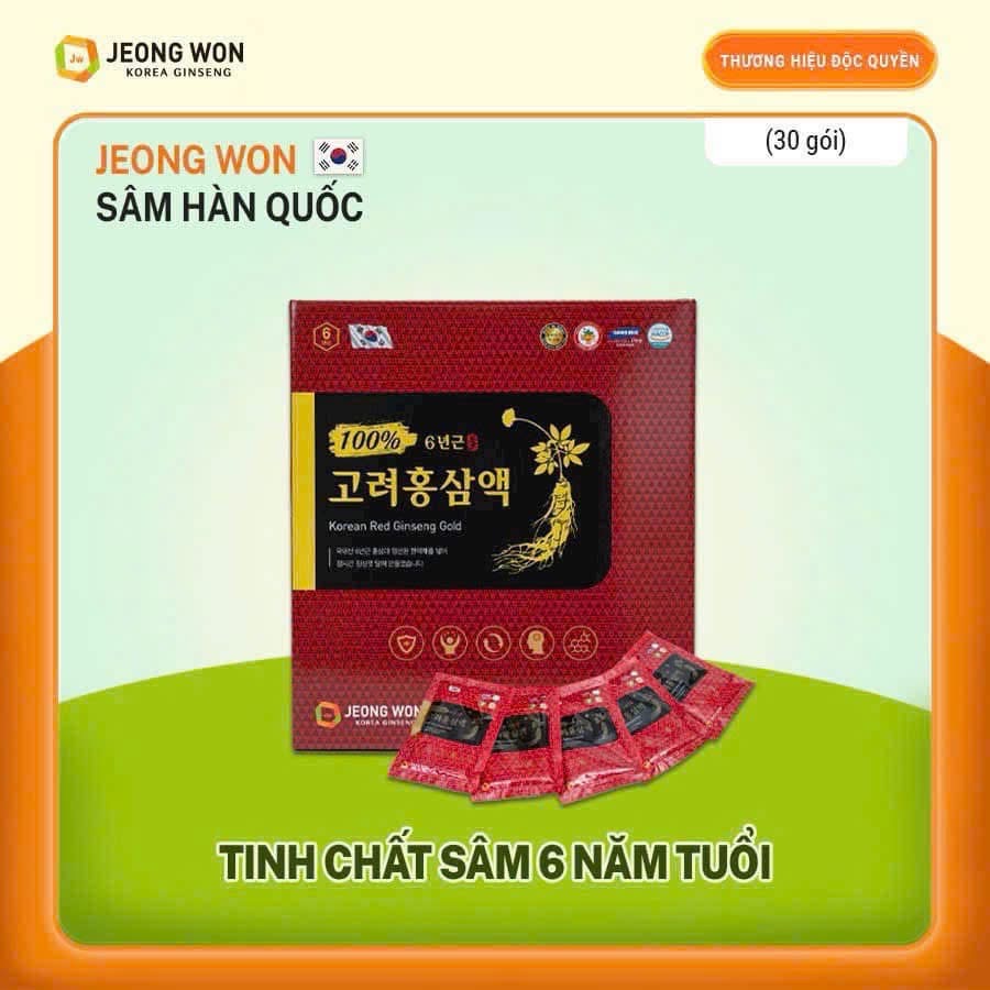NƯỚC ÉP CHIẾT SUẤT HỒNG SÂM NGUYÊN CHẤT JEONG WON 100% sâm 6 năm tuổi