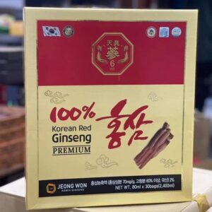 Nước Hồng Sâm 6 năm tuổi nguyên chất 100% JEONG WON Hàn Quốc hộp 30 gói * 80ml