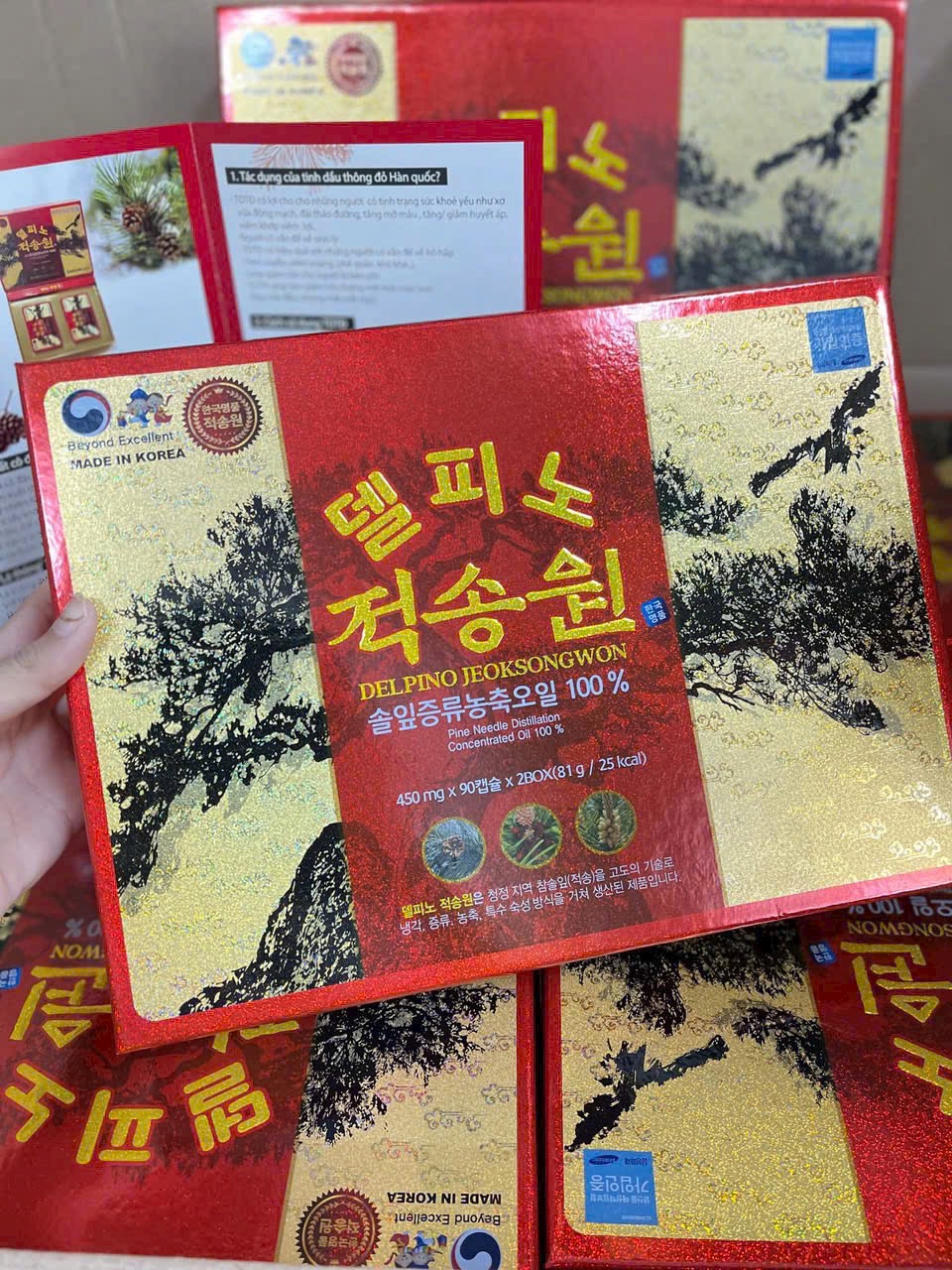 Tinh dầu thông đỏ Del Pino Joek Song Won Hàn Quốc - Ảnh 2