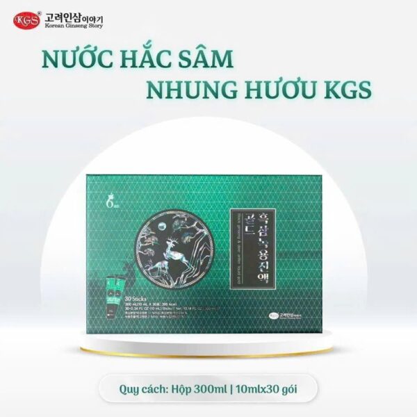 Chiết Xuất Hắc Sâm nhung Hươu KGS 10ml x 30 Gói