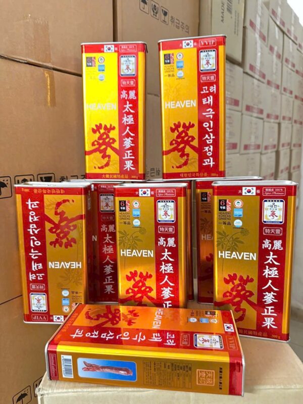 Thiên sâm tẩm mật ong chính phủ VVIP Hộp thiếc 300g 6 củ cực đại - Ảnh 2