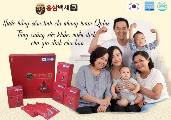 Nước Hồng Sâm Nhung Hươu Linh Chi Gold Q Hàn Quốc Hộp Đỏ 30 Gói x 50ml - Ảnh 7