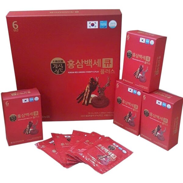 Nước Hồng Sâm Nhung Hươu Linh Chi Gold Q Hàn Quốc Hộp Đỏ 30 Gói x 50ml - Ảnh 6