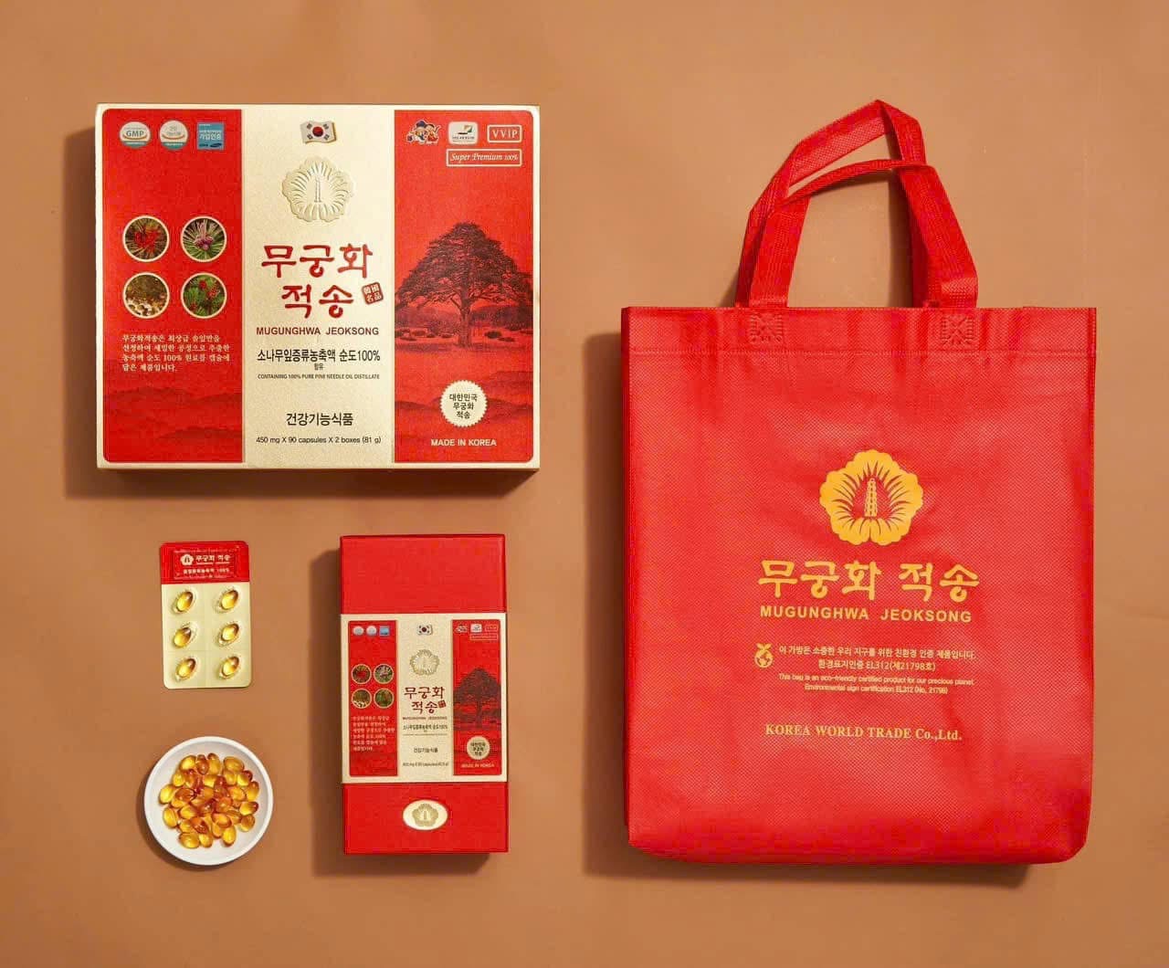 Tinh dầu thông đỏ chính phủ Mugunghwa Jeoksong Hàn Quốc 180 viên - Ảnh 4