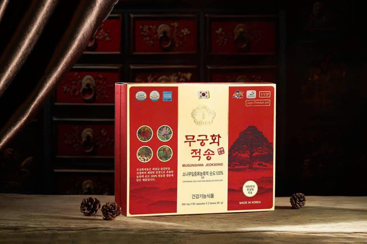 Tinh dầu thông đỏ chính phủ Mugunghwa Jeoksong Hàn Quốc 180 viên - Ảnh 5