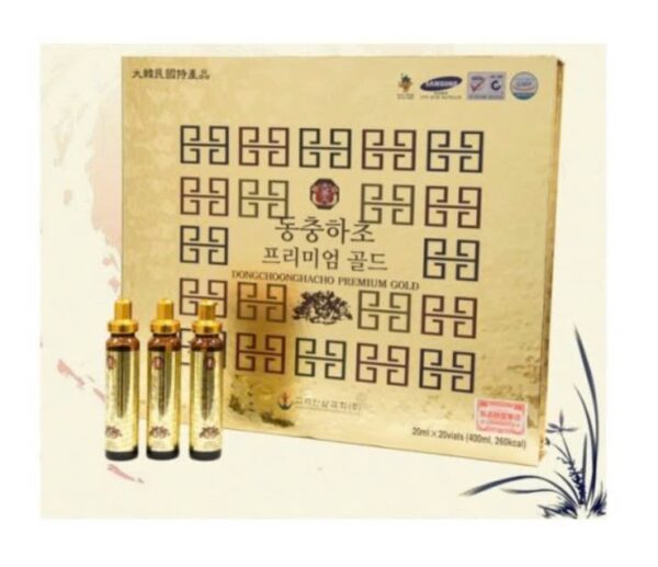 Đông trùng hạ thảo dạng 20 ống hộp vàng