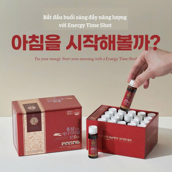EnergytimeShot từ Kim’s Red Ginseng hộp 20 ống x 20ml - Ảnh 6