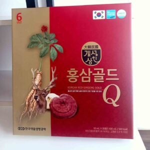Nước Hồng Sâm Nhung Hươu Linh Chi Gold Q Hàn Quốc Hộp 30 Gói x 50ml