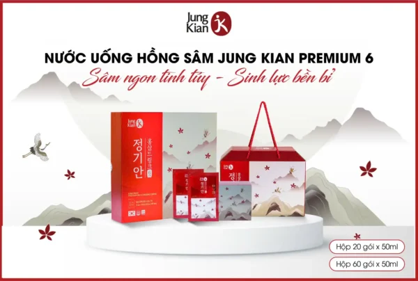 Nước uống hồng sâm Jung Kian Premium 6 – 20 gói x 50ml - Ảnh 4