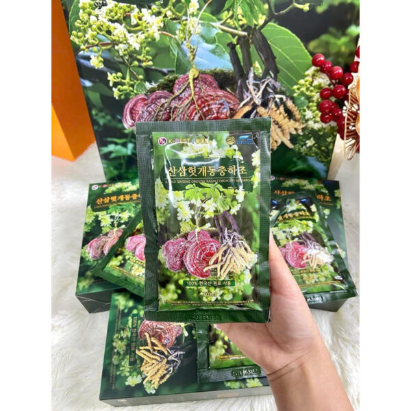 NƯỚC MÁT GAN LINH CHI ĐÔNG TRÙNG SÂM NÚI K-BEST FOOD 30 GÓI - Ảnh 5