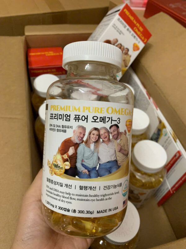 Viên Uống Dầu Cá Omega-3 Gia Đình Premium Pure 300 viên bổ sung EPA và DHA giúp khoẻ tim, sáng mắt, minh mẫn mỗi ngày - Ảnh 7