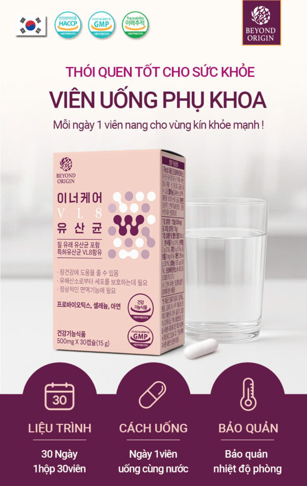 Viên Uống Phụ Khoa Nữ VL8 Inner Care