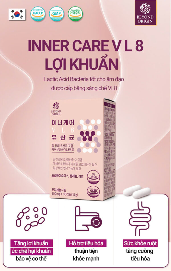 Viên Uống Phụ Khoa Nữ VL8 Inner Care - Ảnh 4