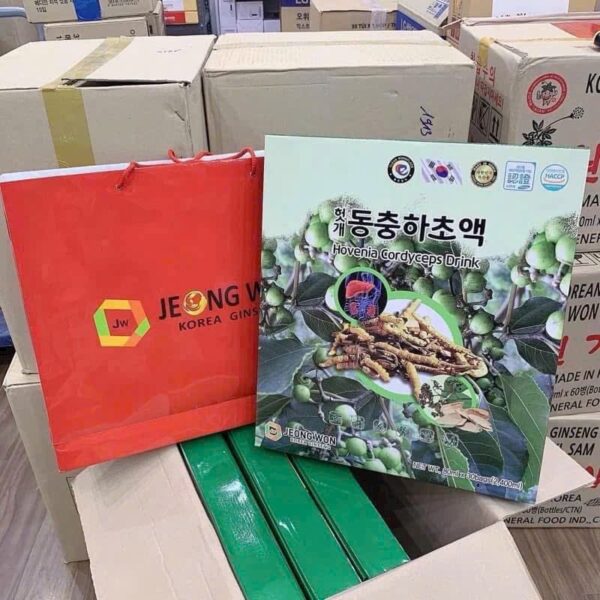 NƯỚC MÁT GAN ĐÔNG TRÙNG HẠ THẢO Hộp 30 GÓI JEONGWON - Ảnh 3