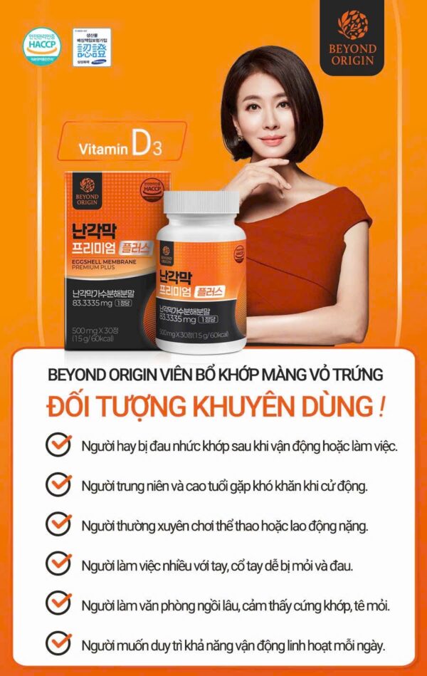 Viên Collagen Xương Khớp Beyond Origin – Màng Vỏ Trứng Cao Cấp