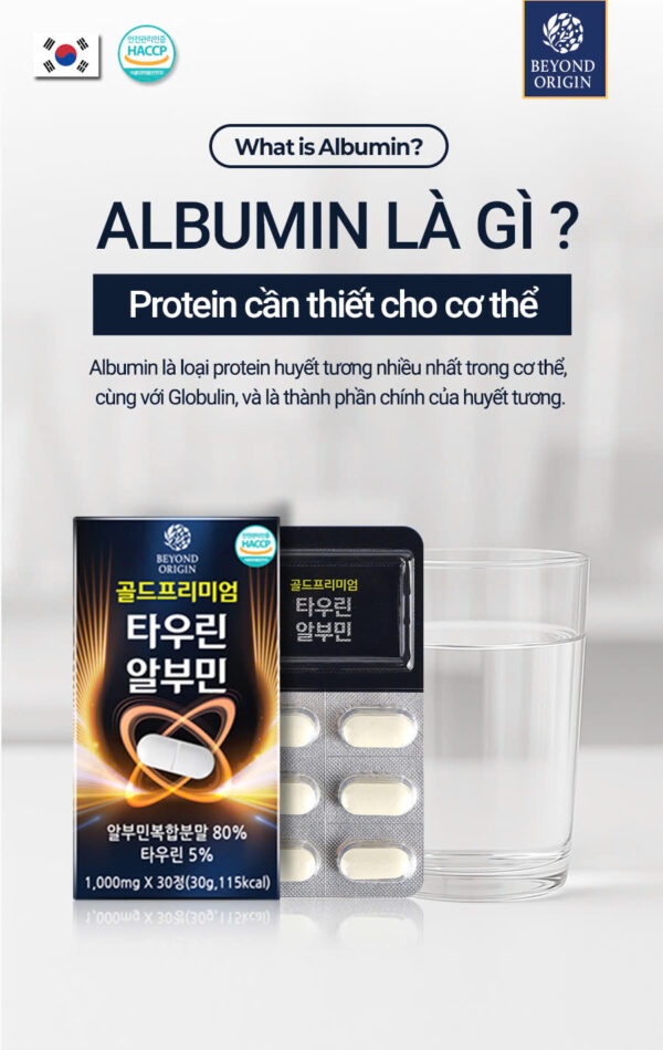 [Beyond Origin] Viên Bổ Protein & Năng Lượng Gold Premium Taurine Albumin_SNHCA1053 - Ảnh 2