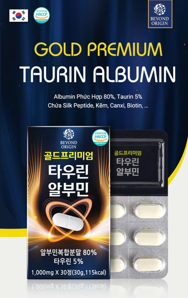 [Beyond Origin] Viên Bổ Protein & Năng Lượng Gold Premium Taurine Albumin_SNHCA1053