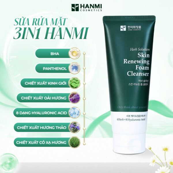 Sửa rửa mặt 3 in 1 hami